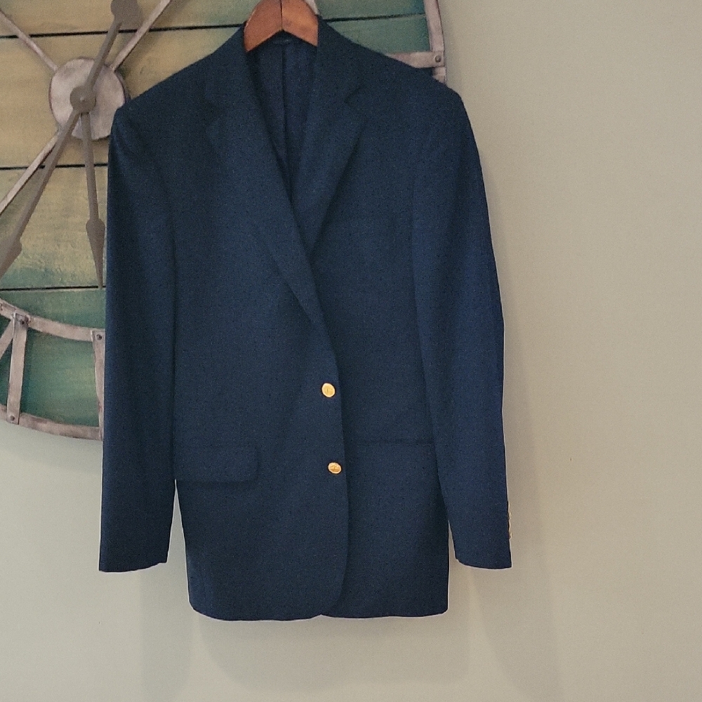 Loro Piana For Brooks Brothers 100% Wool Navy Blazer 1818 Madison
